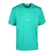 Katoenen T-shirt met Unieke Stijl Msgm , Green , Heren