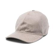 Grijze Six-Panel Gebogen Pet Borsalino , Gray , Dames