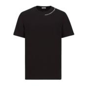 Klassiek Zwart T-shirt voor Stad en Buiten Moncler , Black , Heren