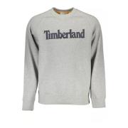 Stijlvol Logo Print Katoenen Trui Timberland , Gray , Heren