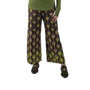 Elegant Wide Trousers for Women Maliparmi , Green , Dames