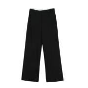 Italiaanse Straight Leg Broek Zwart Federica Tosi , Black , Dames