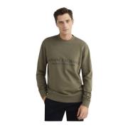 Katoenen Logo Sweatshirt Armani Exchange , Green , Heren