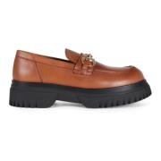 Leren Mocassin met Decoratieve Details Emanuelle Vee , Brown , Dames