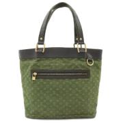 Pre-owned Canvas handbags Louis Vuitton Vintage , Green , Dames