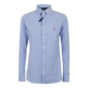 Blauwe Gebreide Longsleeve Top Polo Ralph Lauren , Blue , Dames