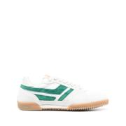 Witte Groene Amber Lage Top Sneakers Tom Ford , White , Heren