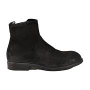 Leren Rubberen Zoolschoenen Moma , Black , Heren