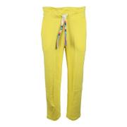 Katoenmix Casual Broek Suns , Yellow , Dames