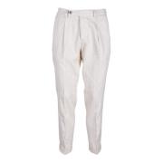 Linnen Katoenmix Broek Michael Coal , White , Heren