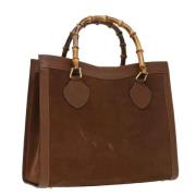 Pre-owned Leather handbags Gucci Vintage , Brown , Dames