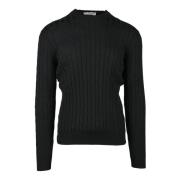 Katoenen Stijlvolle Maglia Filippo De Laurentiis , Black , Heren