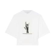 Witte T-shirt voor dames - Stijlvol en comfortabel Palm Angels , White...