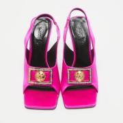 Pre-owned Satin sandals Versace Pre-owned , Pink , Dames