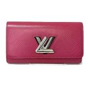 Pre-owned Leather wallets Louis Vuitton Vintage , Pink , Dames