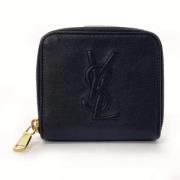 Pre-owned Leather wallets Yves Saint Laurent Vintage , Black , Dames