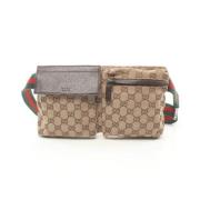 Pre-owned Canvas gucci-bags Gucci Vintage , Beige , Dames