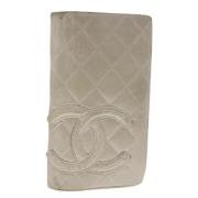 Pre-owned Leather wallets Chanel Vintage , Beige , Dames