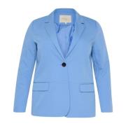 Ebb And Flow Blazer Jas Kaffe Curve , Blue , Dames