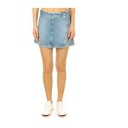 Denim Runaway Rok Free People , Blue , Dames