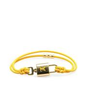 Pre-owned Metal bracelets Louis Vuitton Vintage , Yellow , Dames