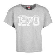 Paris T-shirt 100% Katoen Kenzo , Gray , Heren