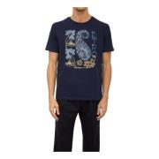 Blauwe Roma T-shirt Etro , Blue , Heren