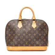 Pre-owned Canvas handbags Louis Vuitton Vintage , Brown , Dames