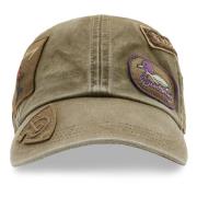 Khaki Patch Baseball Cap Burberry , Green , Dames