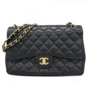 Pre-owned Leather chanel-bags Chanel Vintage , Black , Dames