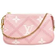 Pre-owned Canvas clutches Louis Vuitton Vintage , Pink , Dames