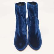 Pre-owned Velvet boots Aquazzura Pre-owned , Blue , Dames