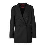 Elegante Blazer met Polyestermix Max & Co , Black , Dames