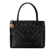 Pre-owned Leather chanel-bags Chanel Vintage , Black , Dames