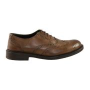 Grijze Leren Schoenen - Rubberen Zool Daniele Alessandrini , Brown , H...