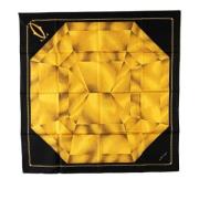 Pre-owned Silk scarves Cartier Vintage , Yellow , Dames