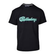 Stijlvolle Katoenen T-Shirt voor Mannen Bikkembergs , Black , Heren