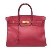 Pre-owned Leather handbags Hermès Vintage , Red , Dames