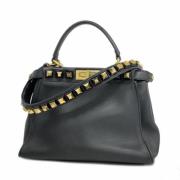 Pre-owned Leather fendi-bags Fendi Vintage , Black , Dames