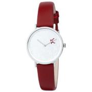 Elegante Dames Zilveren Leren Horloge Pierre Cardin , Gray , Dames