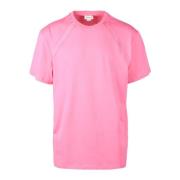 Katoenen T-shirt met uniek ontwerp Alexander McQueen , Pink , Heren