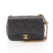 Pre-owned Leather chanel-bags Chanel Vintage , Black , Dames