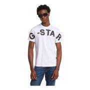 Effen T-shirt Korte Mouwen G-star , White , Heren