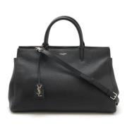 Pre-owned Leather handbags Yves Saint Laurent Vintage , Black , Dames