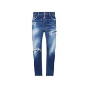 Stijlvolle Denim Jeans voor Mannen Dsquared2 , Blue , Heren