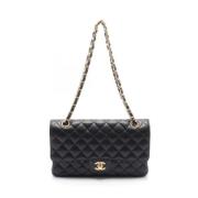 Pre-owned Leather chanel-bags Chanel Vintage , Black , Dames