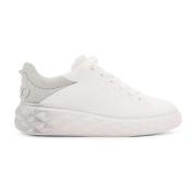 Glitter Detail Leren Sneakers Jimmy Choo , White , Dames