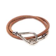 Pre-owned Leather bracelets Hermès Vintage , Brown , Dames