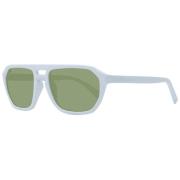 Witte Herenzonnebril Aviator Stijl Serengeti , White , Heren