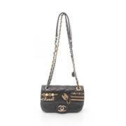 Pre-owned Leather chanel-bags Chanel Vintage , Black , Dames